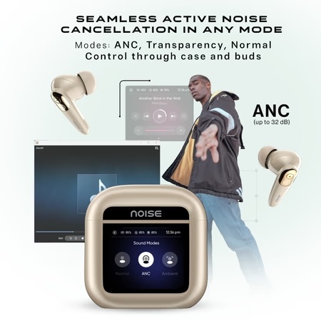 Noise View Buds Truly Wireless Bluetooth Earbuds, Metallic Beige 4 Noise View Buds Truly Wireless Bluetooth Earbuds, Metallic Beige