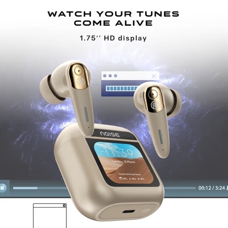 Noise View Buds Truly Wireless Bluetooth Earbuds, Metallic Beige 5 Noise View Buds Truly Wireless Bluetooth Earbuds, Metallic Beige