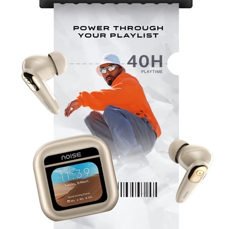 Noise View Buds Truly Wireless Bluetooth Earbuds, Metallic Beige 6 Noise View Buds Truly Wireless Bluetooth Earbuds, Metallic Beige