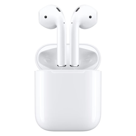 Apple AirPods (2nd Generation) with Charging Case, Hands-free Hey Siri, Upto 24 hrs of playtime, Speech-detecting accelerometer, MV7N2HN/A