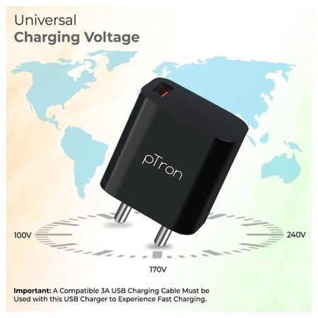 pTron Volta FC12 USB Charger (Black) 4 pTron Volta FC12 USB Charger (Black)