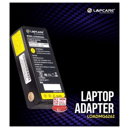 Lapcare LOADMG6262 Laptop Adapter Designed for Dell 19.5V 3.34A 65 Watt (MGJN9)