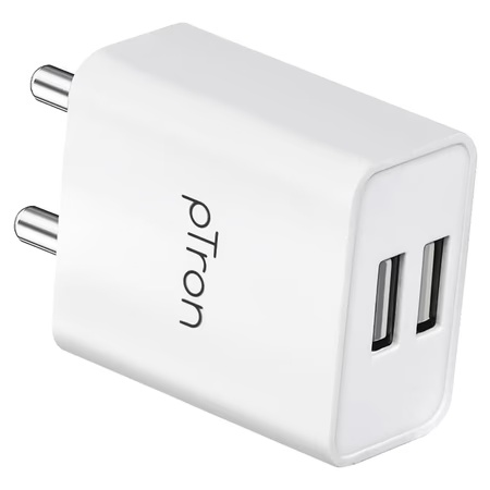 pTron Volta Dual USB Charger (White)