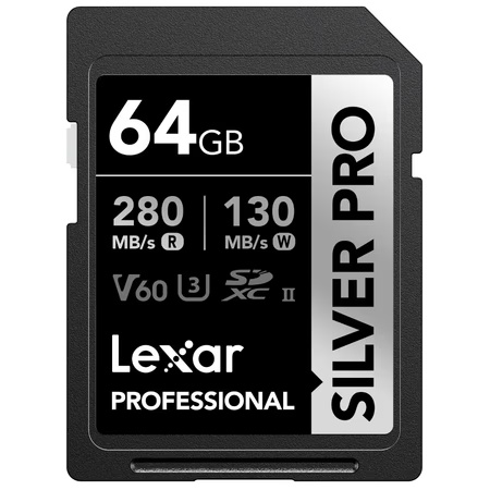 Lexar 64 GB Professional Silver Pro SDXC UHS-II Memory Card