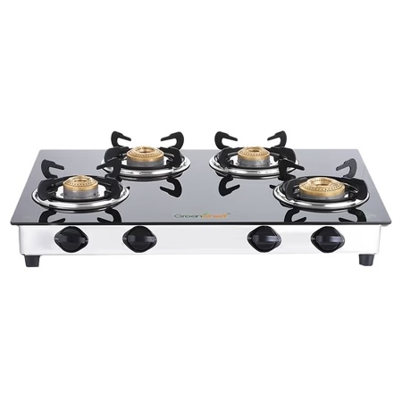 Greenchef Duster 4 Burner Glass Cooktop, Manual Ignition