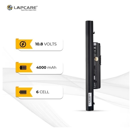 Lapcare LAOBT6C3288 6-Cell 4000mAh, Laptop Battery, Black