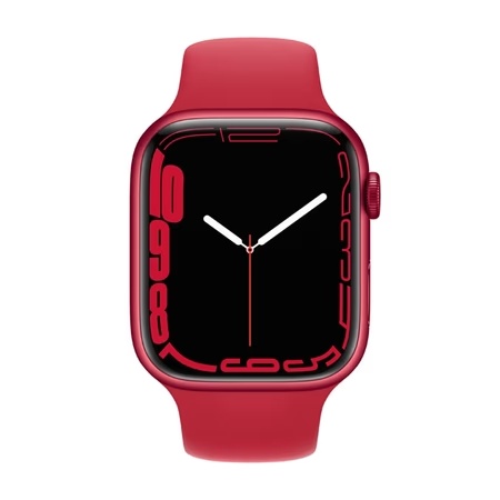 Apple Watch Series 7 GPS - 45 mm Red Aluminum Case with Red Sport Band
