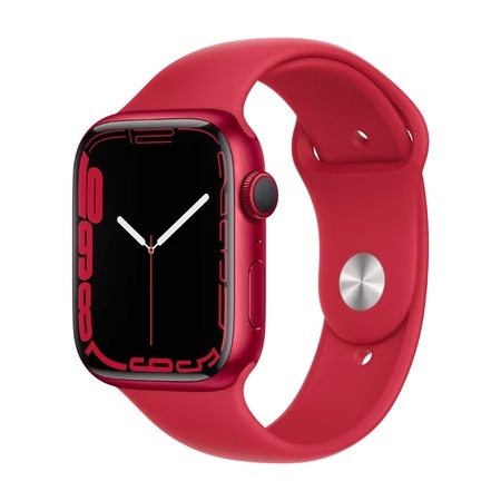Apple Watch Series 7 GPS - 45 mm Red Aluminum Case with Red Sport Band