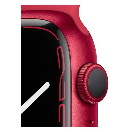 Apple Watch Series 7 GPS - 45 mm Red Aluminum Case with Red Sport Band