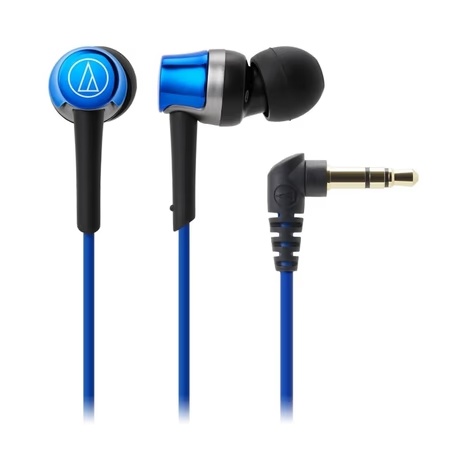 Audio Technica ATH-CKR30iS Wired Earphone with Mic, Blue