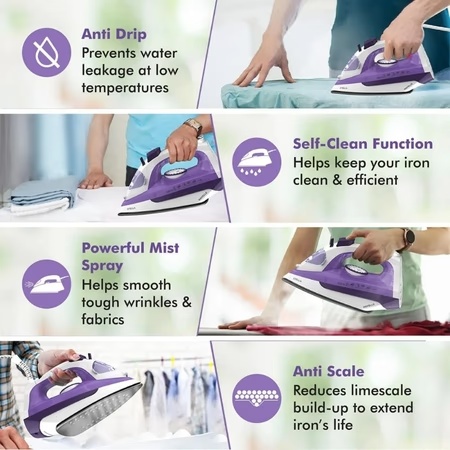 Havells Steam Iron Stelle 2000W, Purple