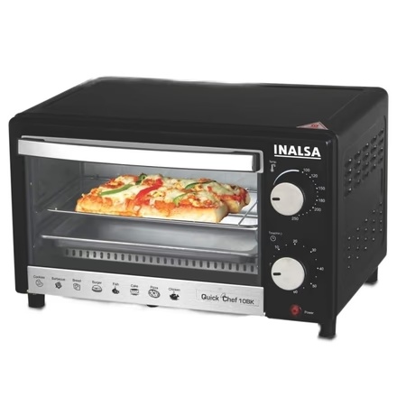 Inalsa 10 Litres Oven Toaster Grill (OTG), QuickChef with Unique Built-In Crumb Tray