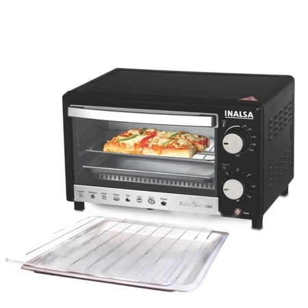 Inalsa 10 Litres Oven Toaster Grill (OTG), QuickChef with Unique Built-In Crumb Tray