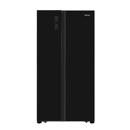 Hisense 690 litres Side-by-Side Refrigerator, Black Glass RS826N4AGN