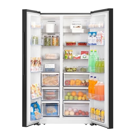 Hisense 690 litres Side-by-Side Refrigerator, Black Glass RS826N4AGN 3 Hisense 690 litres Side-by-Side Refrigerator, Black Glass RS826N4AGN