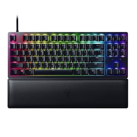 Razer Huntsman V2 Tenkeyless Optical Gaming Keyboard, Black, Clicky Purple Switch, Black