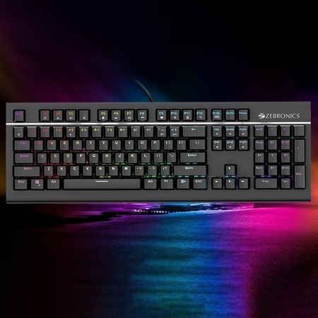 Zebronics Zeb-Max Pro V2 Gaming Mechanical Keyboard with 6 LED Speed Modes, 4 Brightness Levels + 1 LED Off Mode 2 Zebronics Zeb-Max Pro V2 Gaming Mechanical Keyboard with 6 LED Speed Modes, 4 Brightness Levels + 1 LED Off Mode