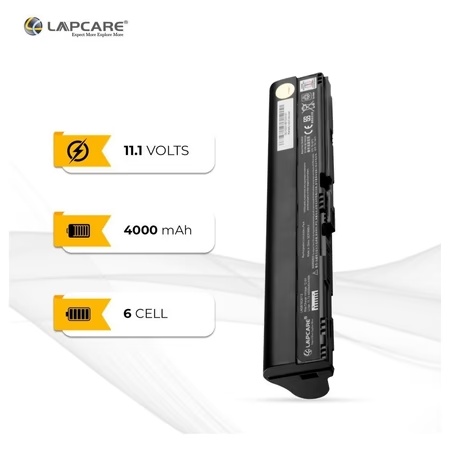 Lapcare LAOBT6C6113 6-Cell 4000mAh Laptop Battery, Black