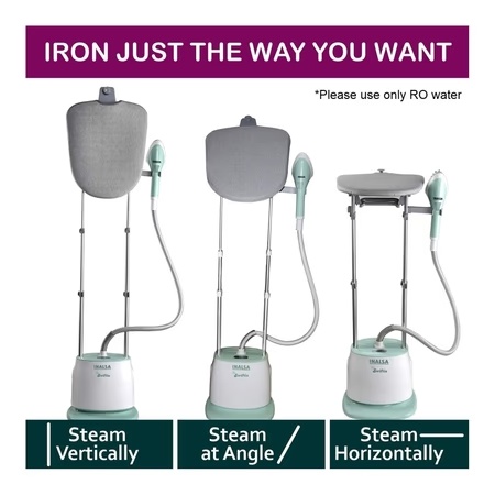 Inalsa Swiftix 1600 Watts Garment Steamer With Dynamic Quick Steam Technology, White/Green