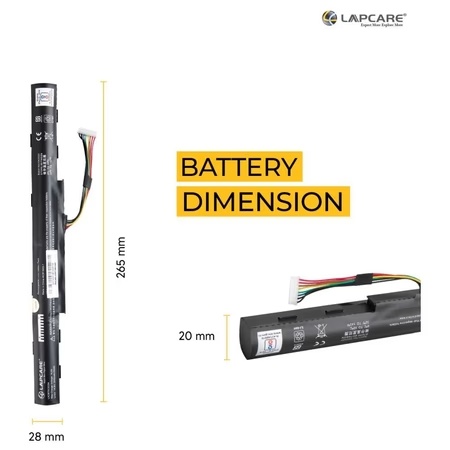 Lapcare LAOBTAC6254 4-Cell 2000mAh Laptop Battery, Black