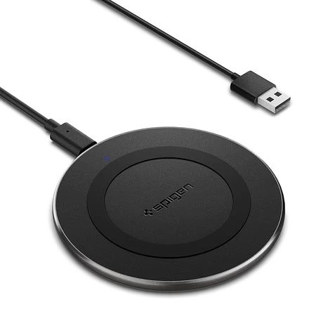 Spigen Essential 15 Watts Wireless Mobile Phone Charger, Black