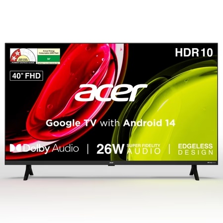 Acer 100.3 cm (40 inch) Ultra I Series FHD Smart LED Google TV with Android 14 (Black), AR40FDGGU2841BD