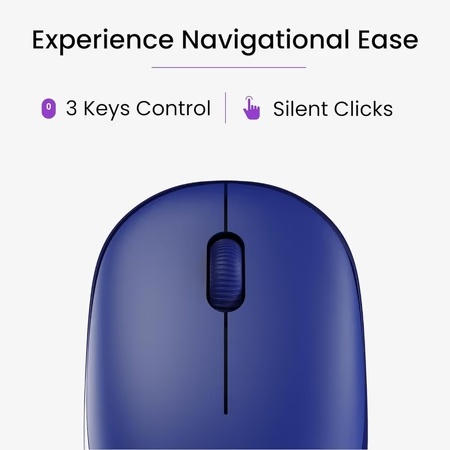 Ambrane SliQ-2 Wireless Mouse, Navy Blue