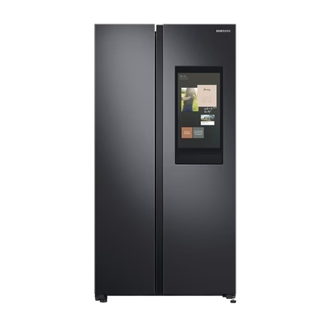 Samsung 673 litres SpaceMax Family Hub Side-by-Side Refrigerator with Curd Maestro, Gentle Black Matt RS72A5FC1B4/TL