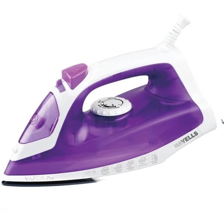 Havells Vapor Pro 1250 Watts Steam Iron with 200ml Water Tank, Vertical Steam Burst Function, Purple