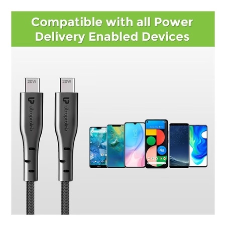 UltraProlink VoLo PD20 Type C to C Cable with Faster Charging & Sync 7 UltraProlink VoLo PD20 Type C to C Cable with Faster Charging & Sync
