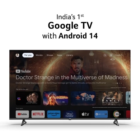 Acer 163.8 cm (65 inch) Ultra I Series 4K UHD Smart LED Google TV with Android 14 (Black), AR65UDGGU2875BD