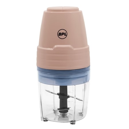 BPL 300W Hand Chopper with Dual Stainless Steel Blades, 700ml Chopper Bowl, 2 Speeds with Pulse, 2 Years Warranty, Peach
