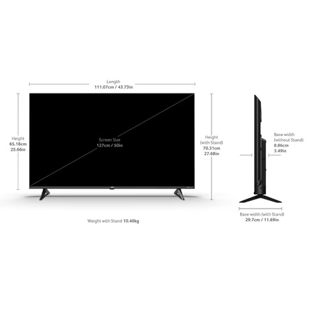 Acer 127 cm (50 inch) Ultra I Series 4K UHD Smart LED Google TV with Android 14 (Black), AR50UDGGU2875BD