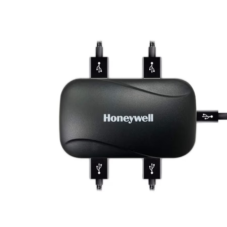 Honeywell 4-1 USB 2.0 Non-Powered Hub, 1.2M Cable, With a Transmission speed of 480MBPS, current 500mA per port, Universally Compatible with all USB PC Speaker Hard drive Keyboard Printer Pen Drive
