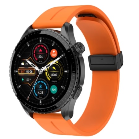 Noise 22 mm Magnetic Snap-on Silicon Smartwatch Strap, Orange 2 Noise 22 mm Magnetic Snap-on Silicon Smartwatch Strap, Orange