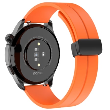 Noise 22 mm Magnetic Snap-on Silicon Smartwatch Strap, Orange 3 Noise 22 mm Magnetic Snap-on Silicon Smartwatch Strap, Orange