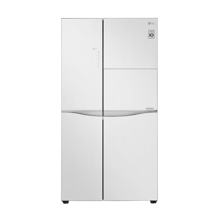 LG 675 L Inverter Frost Free Side by Side Refrigerator(GC-C247UGLW LINEN WHITE, Wide Home Bar, LG ThinQ (Wi-Fi), Smart Diagnosis)