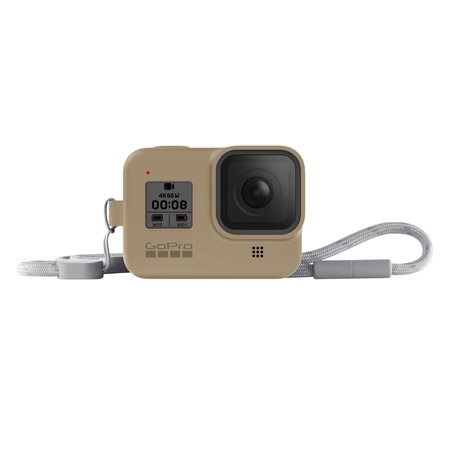 GoPro Camera Sleeve with Lanyard for Hero 8, Sand AJSST-006