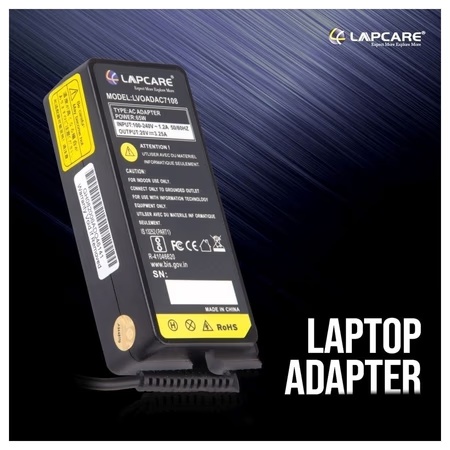 Lapcare LVOADAC7108 Laptop Power Adapter with Over Current Protection, Black 2 Lapcare LVOADAC7108 Laptop Power Adapter with Over Current Protection, Black