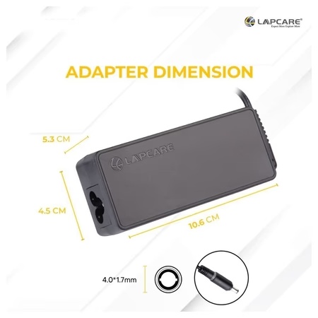 Lapcare LVOADAC7108 Laptop Power Adapter with Over Current Protection, Black 3 Lapcare LVOADAC7108 Laptop Power Adapter with Over Current Protection, Black