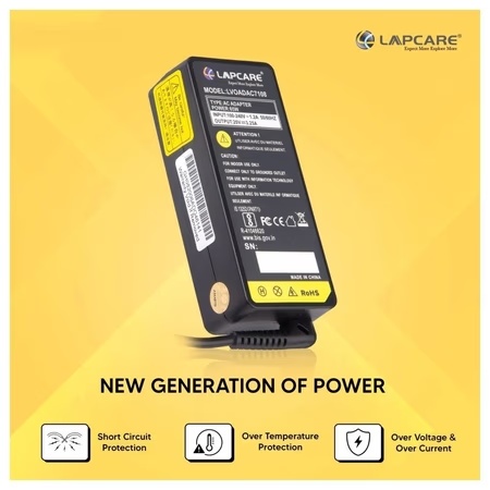 Lapcare LVOADAC7108 Laptop Power Adapter with Over Current Protection, Black 4 Lapcare LVOADAC7108 Laptop Power Adapter with Over Current Protection, Black