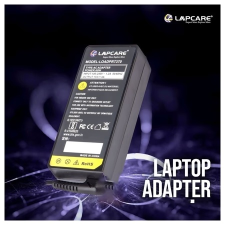 Lapcare LOADPR7370 Laptop Power Adapter with Over Current Protection, Black 2 Lapcare LOADPR7370 Laptop Power Adapter with Over Current Protection, Black