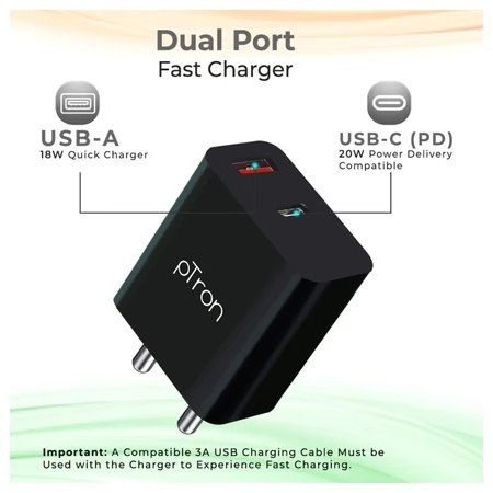 pTron Volta FC15 USB Charger (Black) 4 pTron Volta FC15 USB Charger (Black)