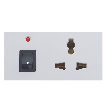 Bajaj 6A 3 Sockets and 2 USB Extension Board, White, 11002