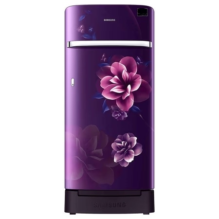 Samsung 198L 4 Star Inverter Direct Cool Single Door Refrigerator (RR21T2H2XCR/HL Camellia Purple,Base Stand with Drawer)