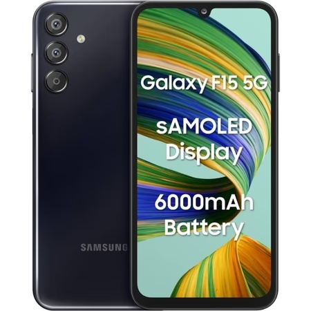 Samsung Galaxy F15 5G 128 GB, 6 GB RAM, Black, Mobile Phone