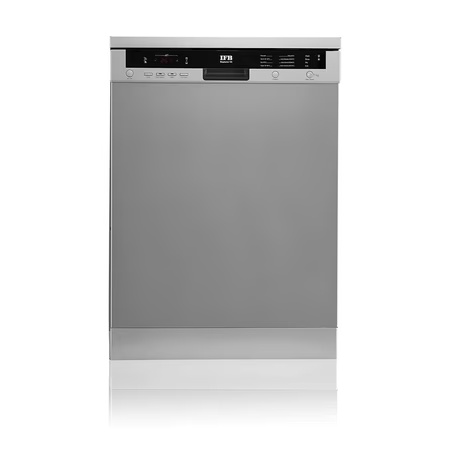 IFB 12 Place Settings Under-Counter Dishwasher with Adjustable Racks and Quick Wash, NEPTUNE VX Dark Silver