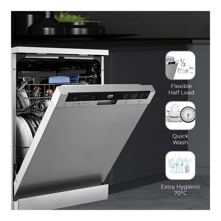 IFB 12 Place Settings Under-Counter Dishwasher with Adjustable Racks and Quick Wash, NEPTUNE VX Dark Silver 3 IFB 12 Place Settings Under-Counter Dishwasher with Adjustable Racks and Quick Wash, NEPTUNE VX Dark Silver