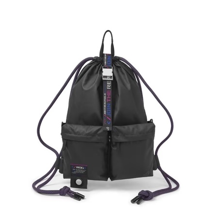Asus BD3700 Rog Slash Premium Multi-Use Drawstring Bag, Black