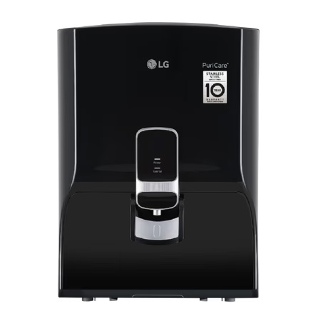LG WW131NF 8 L Water Purifier, RO + Dual Protection Airtight Stainless Steel Tank, Digital Sterilizing Care, Premium Black, Wall Mount